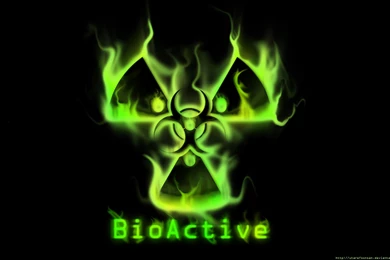Radioactive Symbol Green