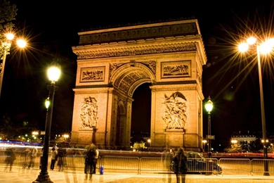 Arc De Triomphe At Night Wallpapers