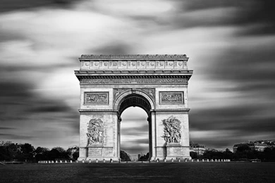 Arc De TriompheParis France B W Arch F Wallpapers