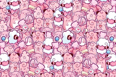 Kawaii Pink Fairy Type Pokemon Wallpaper. Clefairy, Mew ...
