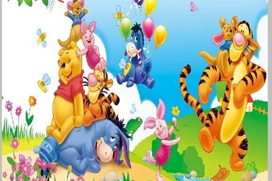 8x8FT Winnie Pooh Bear Piglet Robin Roo Kanga Eeyore Tiger Boy ...