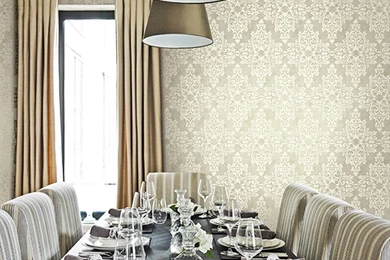 Traditional Damask Wallpapers In Grey And Neutrals Design By ...