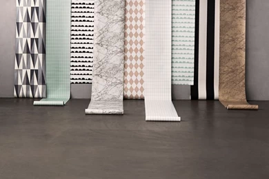 Ferm Living   Harlequin Grey Wallpapers Surface Print