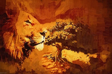 Paint Lion, 1280x800 Pixels : Wallpapers Tagged Art Wallpapers ...