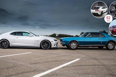 2014 Chevrolet Camaro Z/28 And 1969 Chevy Camaro Z28   Side