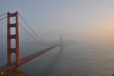 Download Wallpapers Golden Gate Bridge In The Fog (1680 X 1050 ...