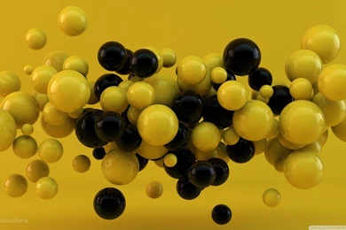 Yellow & Black Balls HD Desktop Wallpapers : High Definition : Mobile