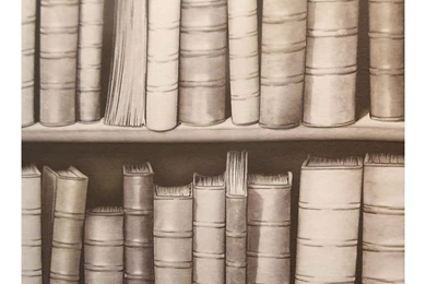 Muriva Bluff Bookcase Pattern Library Embossed Vinyl Wallpapers F92307