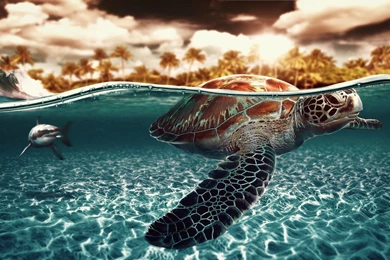 Seaturtle Shark