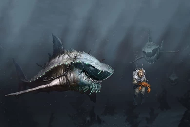 COOL Animation Cartoon Shark WALLPAPER 7043