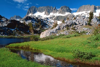 Nature: The Minarets And Lake Ediza Ansel Adams Wilderness ...