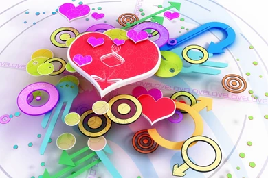Colorful Hearts And Shapes Wallpapers
