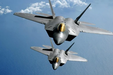 F22 Tandem Flight Wallpapers