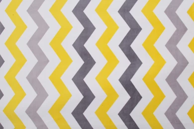 Yellow Grey Chevron Wall
