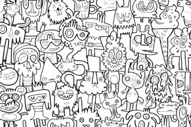 Burgerdoodles – DIY Coloring Wallpapers For Your Kids!