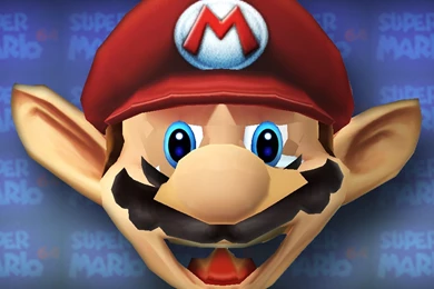 Mario Face 64   Wallpaper.