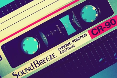 Oldschool Casette Tape Sound Breeze CR 90 Desktop Wallpapers