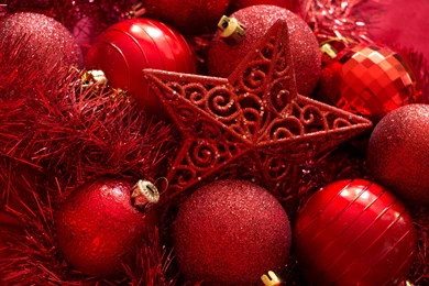 Red Christmas Decoration HD Desktop Wallpapers : Widescreen : High ...