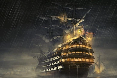 SAILING SHIP PAINTING WALLPAPER   (