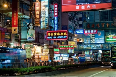 China Market Scene At Night Wallpapers