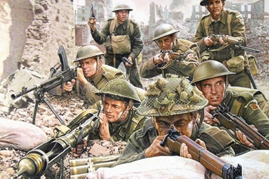 Wallpapers Painting Art Soldiers British Tough Chaps (1944) Army ...