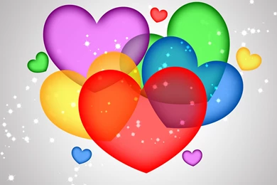 Colorful Heart Wallpaper Images   Uncalke.com
