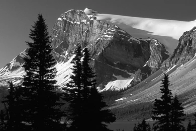 Nature & Landscape Black And White Mountain Peak Canada Wallpapers ...