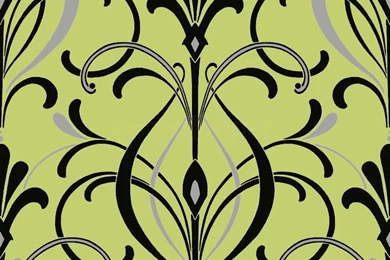 ALICE WHOW! Floral Baroque Damask Pink White Black No.3146 ...