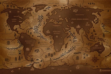 Old Style World Map
