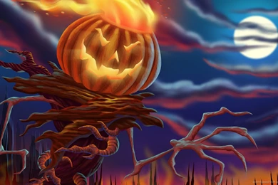 Download 1366x768 Horror Jack o' lantern Wallpapers