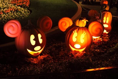 Full HD Wallpapers Halloween Scary Room Jack o' lantern Pumpkin ...