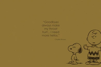 Charlie Brown On Goodbyes [1920x1080] : Wallpapers
