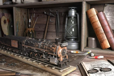 Desktop Wallpapers · Gallery · Windows 7 · Train Locomotive Digital ...