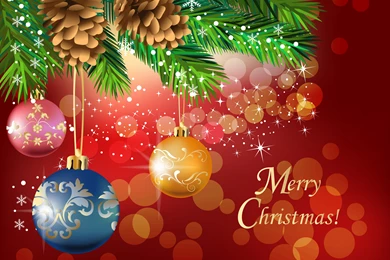 Merry Christmas Balls Free Wallpapers