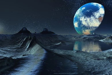 Space Dawn Planets Moon Fantasy Art Artwork Wallpapers ...
