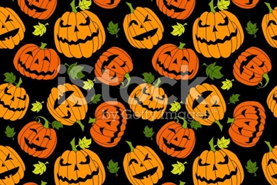 Seamless Halloween Pumpkin Backgrounds Stock Vector Art 17250337 ...