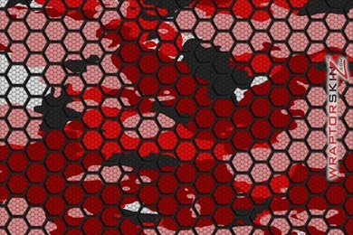 HEX Mesh Camo 01 Red Bright Decal Style Vinyl Skin   Fits Apple ...