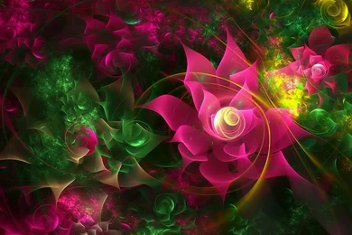 Fractal Watercolor Flowers   Amazing Floral Fractal Art Wallpapers ...