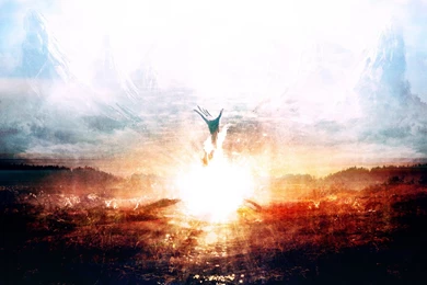 Download Wallpapers 2048x1152 Explosion, Hand, Death, Heaven, Paint ...