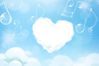 Cloud And Music Heart Love Wallpapers