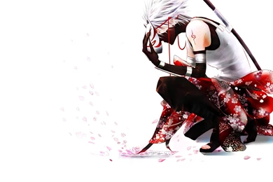 Masks, Anime, Flower Petals, Kakashi Hatake, Simple Backgrounds ...