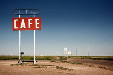 Cafe Sign Route 66 Wall Mural & Photo Wallpapers Photowall