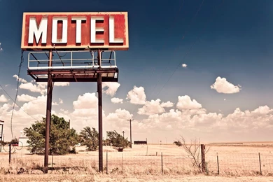 Old Motel Sign On Route 66   Wall Mural & Photo Wallpapers   Photowall
