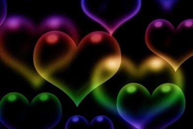 Bubbles Rainbow Love Hearts