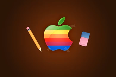 Retro, Apple, Wallpaper, Art, Flarup (