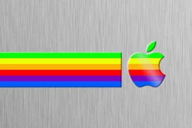 Retro Rainbow Logo iPad Wallpapers