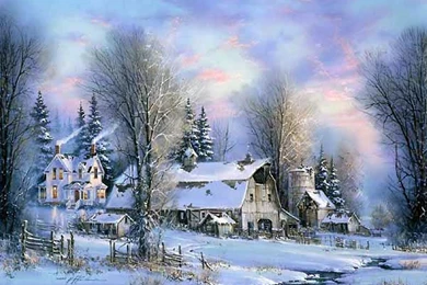 Wallpapers Farms Christmas Winter PC 1152x864