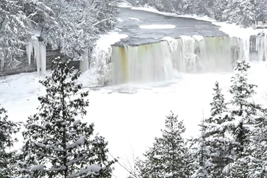 Desktop Wallpapers · Gallery · Nature · Winter Fall River ...