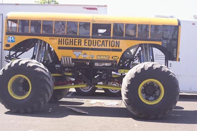 Funny School Bus Monster Truck Wallpapers