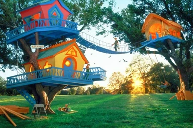 Cool Kids Tree House Design Wallpapers